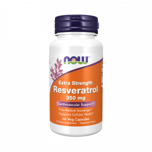 NOW Resveratrol 350 mg, 60 капсул