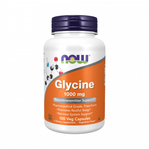 NOW Glycine 1000 mg, 100 капсул