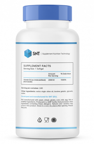 SNT Vitamin D-3, Витамин Д3, 240 капсул