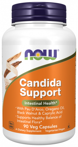 NOW Candida Support, Флора Баланс, 90 капсул