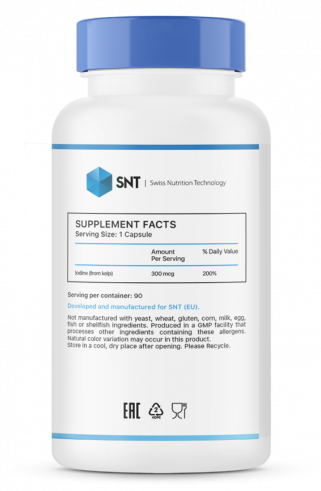 SNT Kelp double strength, Водоросли двойная сила, 90 капсул