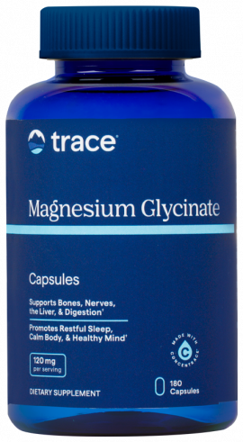 Trace Minerals Магний Глицинат, 180 капсул