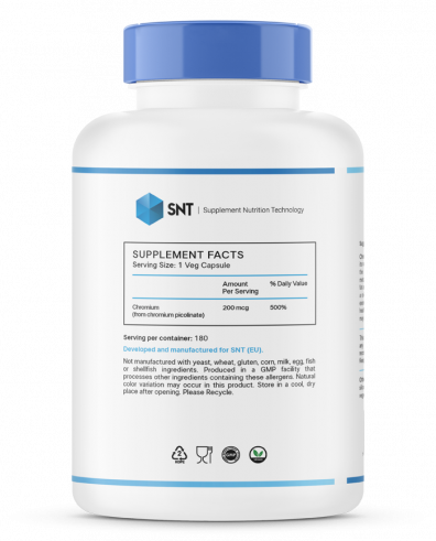 SNT Chromium Picolinate, Хрома Пиколинат, 180 капсул