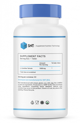 SNT L-Carnitine, L-Карнитин, 60 таблеток