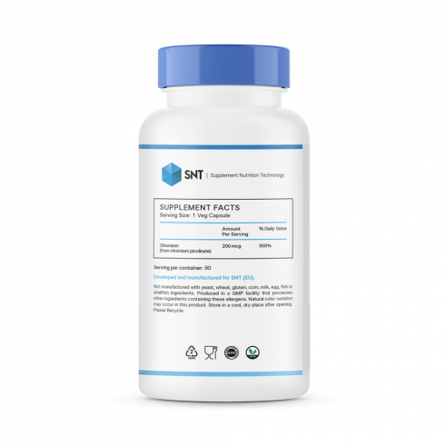 SNT Chromium Picolinate, Хрома Пиколинат, 90 капсул