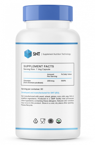 SNT Chromium Picolinate, Хрома Пиколинат, 90 капсул
