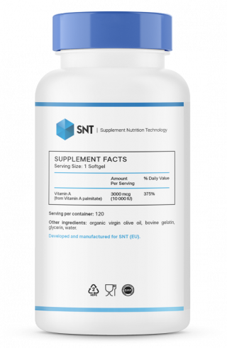 SNT Vitamin A, Витамин А, 120 капсул