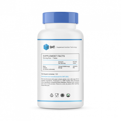 SNT Biotin, Биотин, 120 таблеток