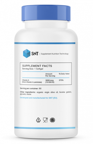 SNT Vitamin A, Витамин А, 90 капсул