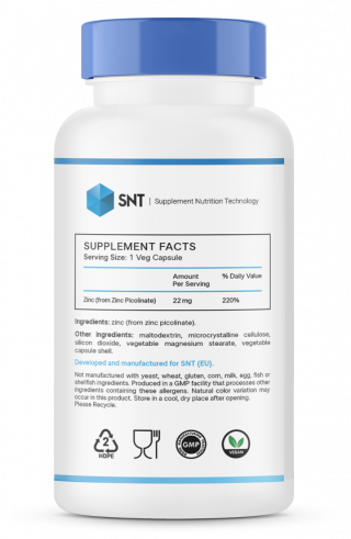 SNT Zinc Picolinate, Цинк Пиколинат, 60 капсул