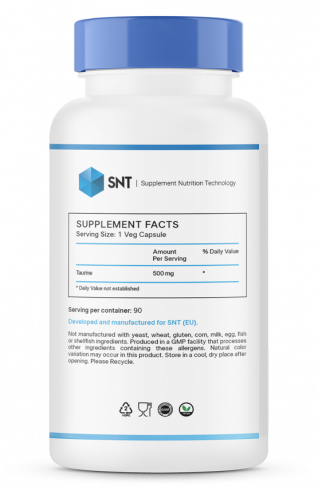 SNT Taurine, Таурин, 90 капсул