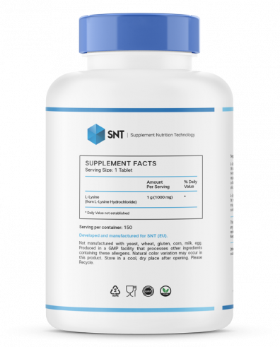 SNT L-Lysine, L-Лизин, 150 таблеток