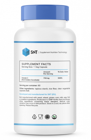 SNT Sodium Ascorbate, Содиум Аскорбат, 60 капсул