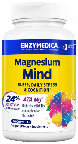 Enzymedica Magnesium Mind, Магнезиум Майнд, 60 капсул