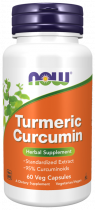 NOW Turmeric Curcumin, Куркума, 60 капсул