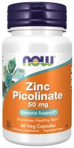 NOW Zinc Picolinate, Цинк пиколинат, 60 капсул