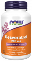 NOW Natural Resveratrol, Натуральный Ресвератрол, 120 капсул