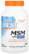 Doctor's Best MSM, Метилсульфонилметан МСМ, 180 капсул
