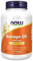 NOW Borage Oil, Масло огуречника, 120 капсул