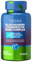 Orzax Glucosamine Chondroitin MSM Complex, Глюкозамин Хондроитин MSM Комплекс, 90 таблеток