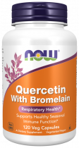 NOW Quercetin With Bromelain, Кверцетин с Бромелайном, 120 капсул